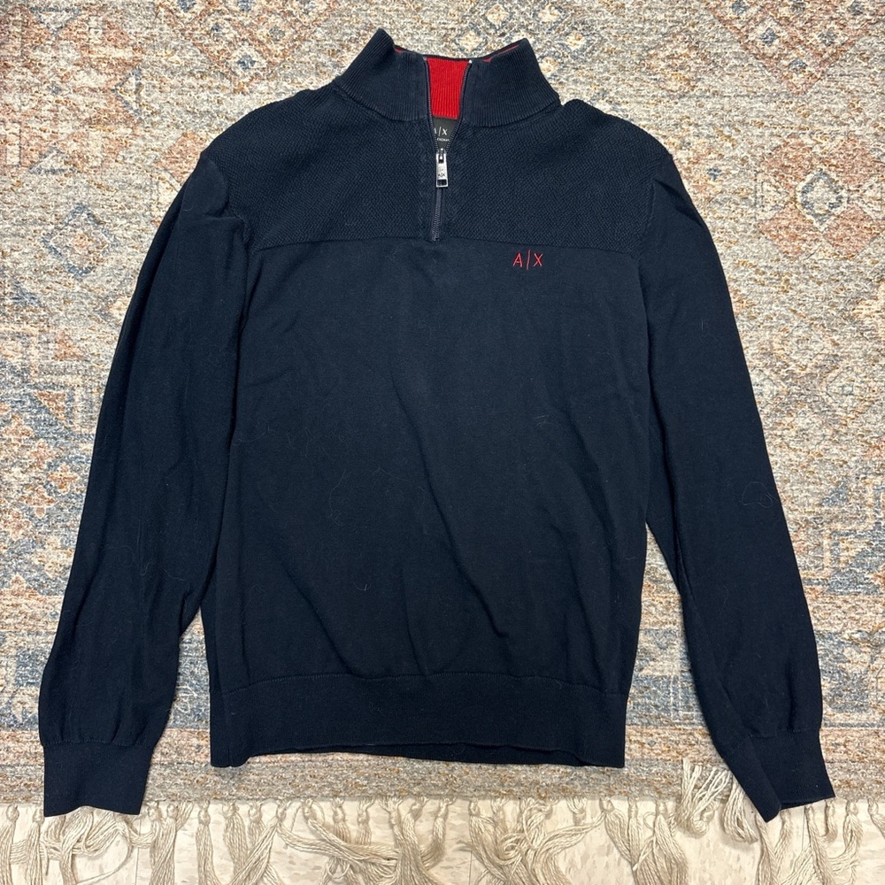 Men's Navy Sweater - Picture 3 of 5